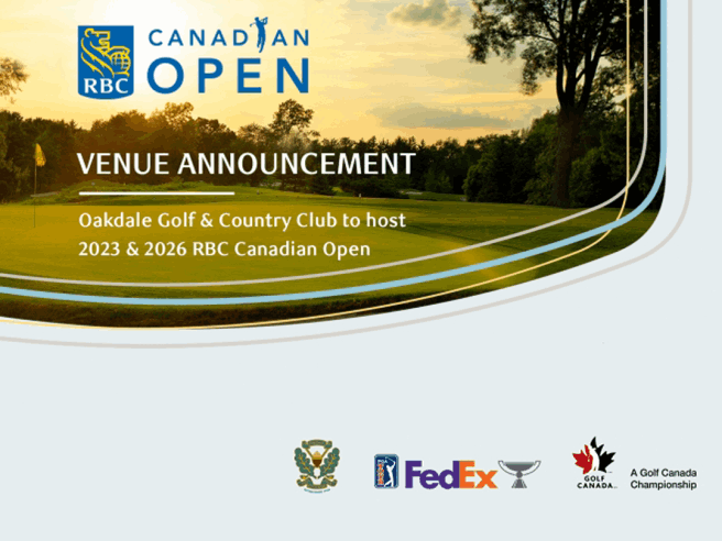 TCS at Oakdale Golf Club RBC Canadian Open 2023-2026